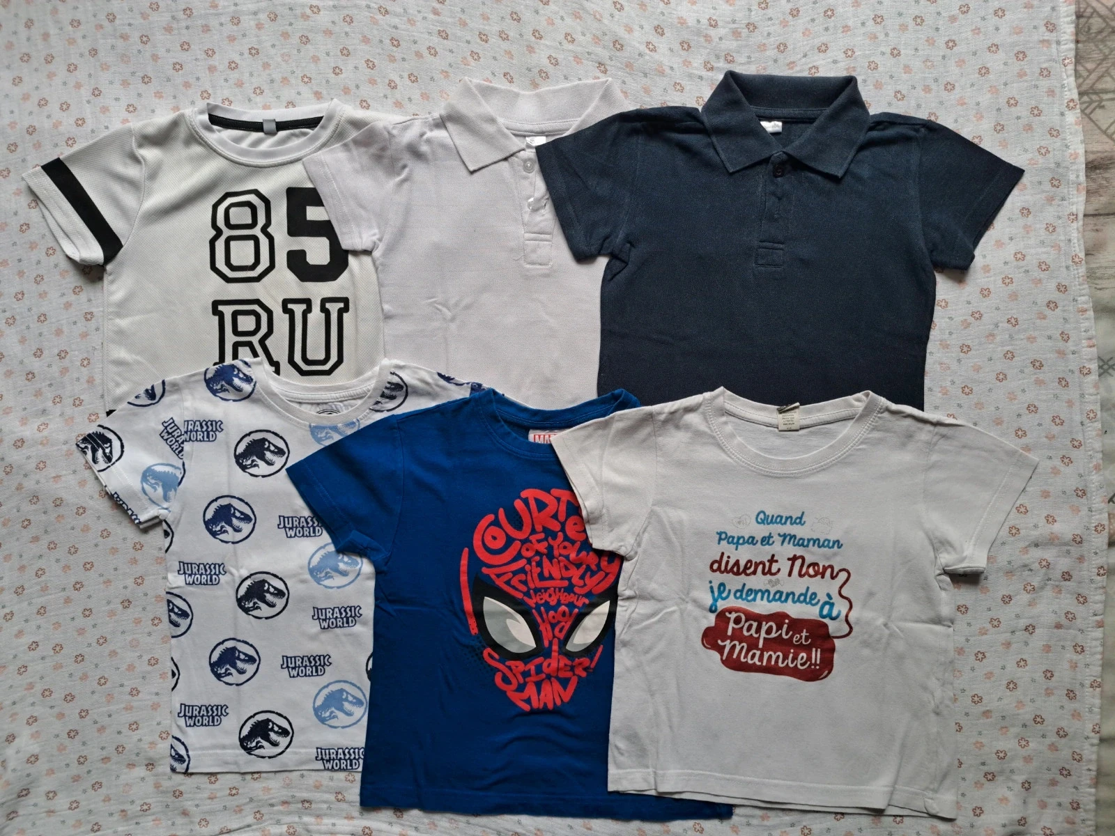 Lot de 6 tee-shirts manches courtes été - Taille 3/4 ans - Très bon état